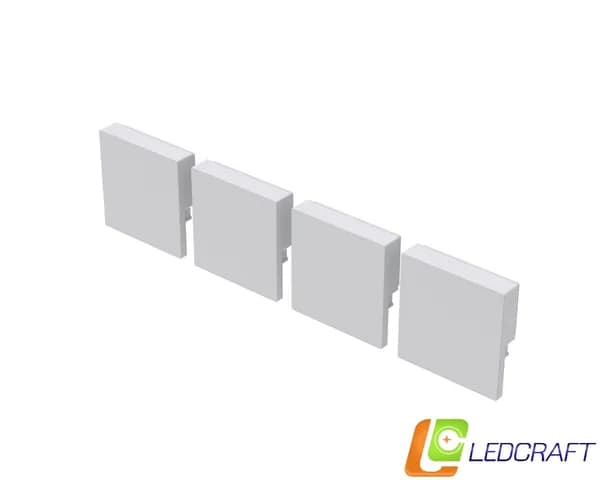 Заглушки 4 шт для профиля LC-LP1228M1728 пластиковые серые