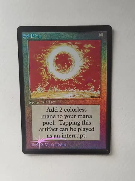 Портативные карты MTG Настройка и прокси высококачественной фольги Соль кольцо