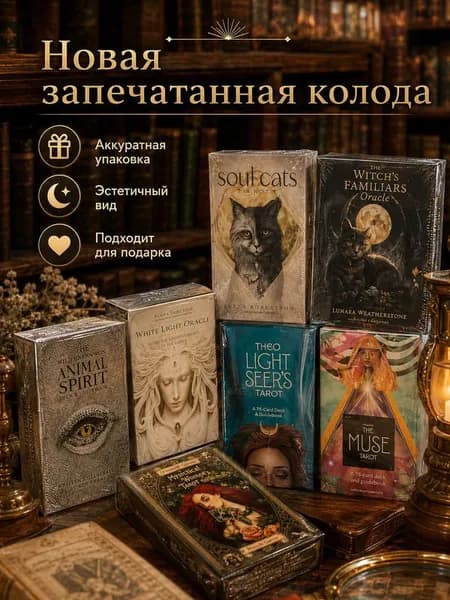 Таро-бокс сюрприз, случайная запечатанная колода Таро или Оракул, подарок для любителей эзотерики, 1 шт.