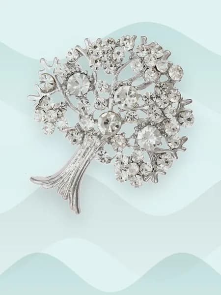 Уникальная брошь-зажим для дерева, Белый