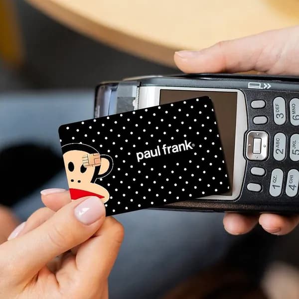Логотип Пола Франка Logo Paul Frank Наклейка на банковскую карту, водостойкая антицарапинная защитная