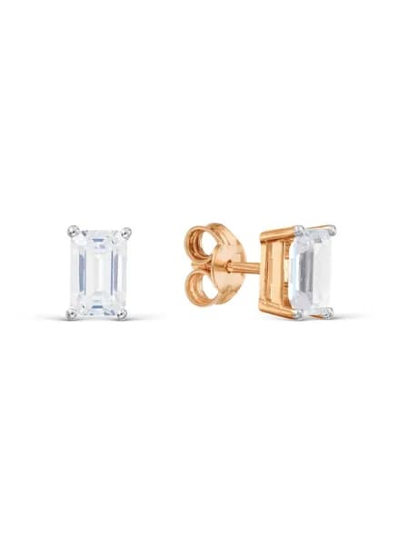 Серьги женские серебряные 925 пробы с фианитами, KARATOV