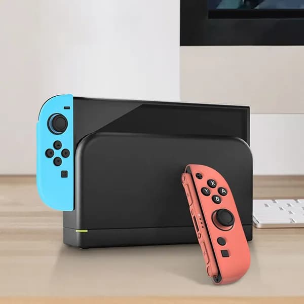 Силиконовый чехол для Nintendo Switch 2, оранжево-синий, противоскользящая текстура