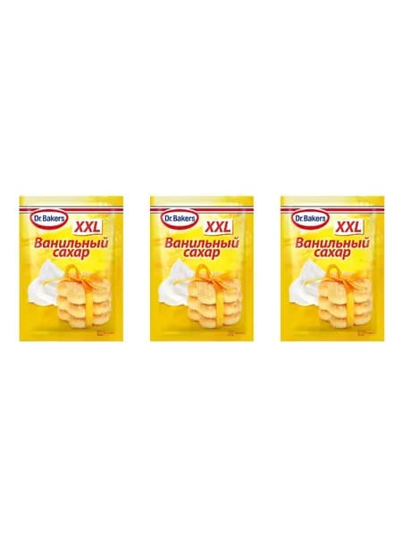 Dr.Bakers Сахар XXL ванильный, 40 г, 3 шт