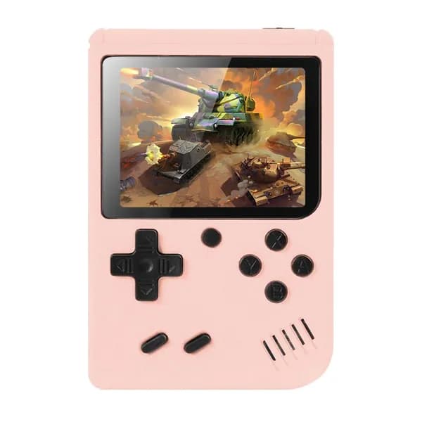 Игровой консоль Macaron с 500 классическими играми, 3-дюймовый цветной TFT-экран, розовый цвет