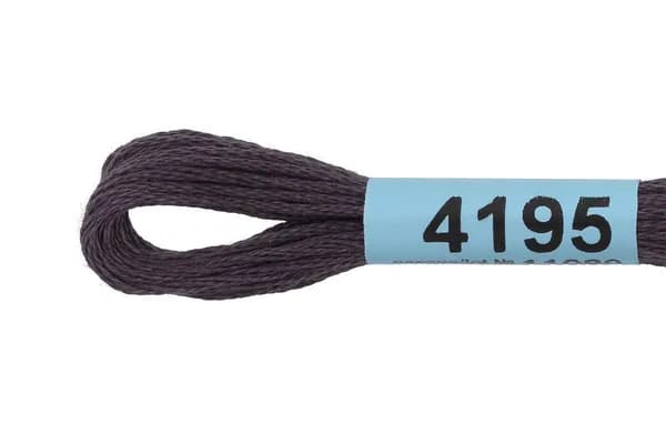 Мулине GAMMA нитки для вышивания 4 шт. по 8 м., 4195 темно-серый