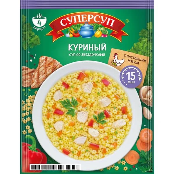 Суперсуп Русский Продукт куриный звездочки 70 г