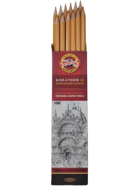 Карандаш чернографитный KOH-I-NOR HARDTMUTH 1500/3H, 1штука
