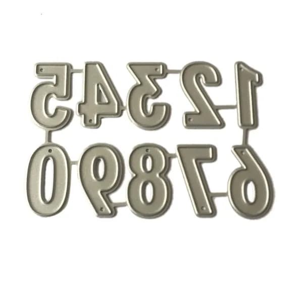 Металлические штампы Цифры , светло-зеленый