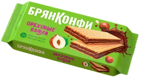 БРЯНКОНФИ Вафли ОРЕХОВЫЕ тонкие 190гр