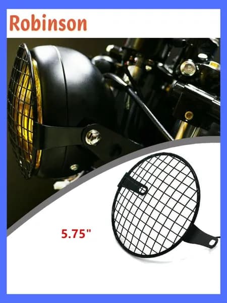 Защитная металлическая решётка для фары мотоцикла GN125/CG125, чёрная, прочная.