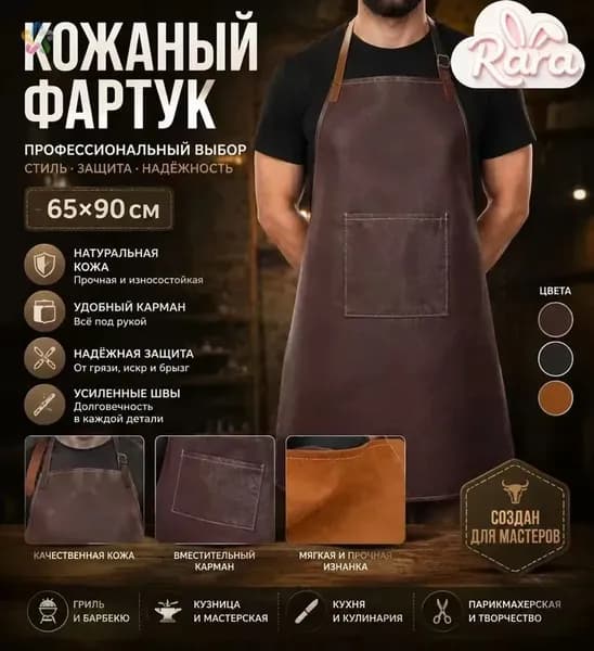 Кожаный фартук профессиональный 6590 см прочный, долговечный и универсальный!