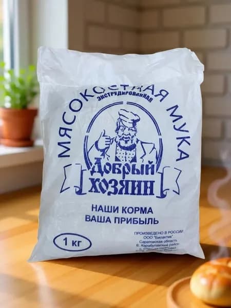 Мясокостная мука 1кг. Кормовая добавка для с/х животных и птиц.