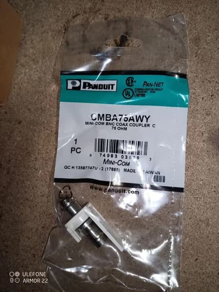 Адаптер BNC 75ohm, Module Base Panduit CMBA75AWY
