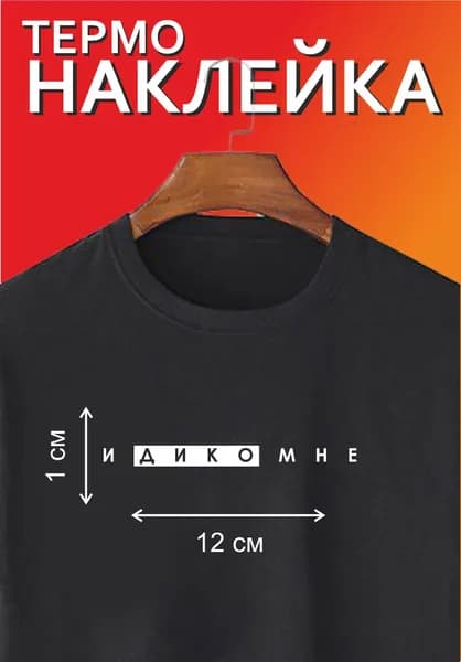 Термонаклейка на одежду / заплатка / надпись "иДИКО мне"