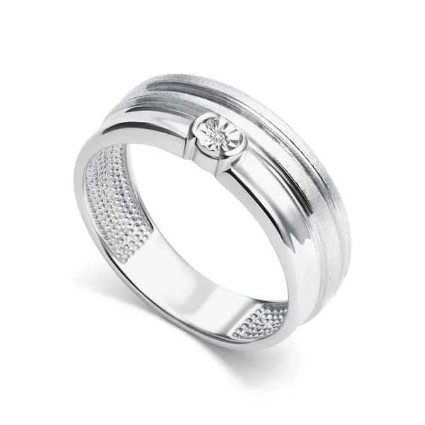 Серебряное кольцо DIAMANT-ONLINE с бриллиантом 925 пробы