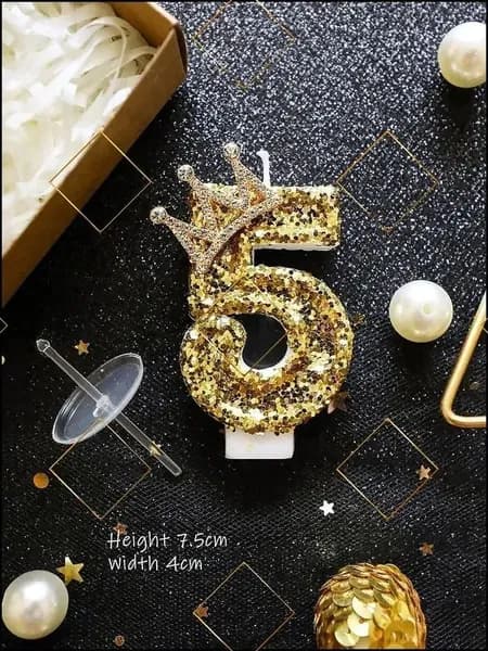 Свечи для торта цифра 5 "1" 8.5 см 1 шт