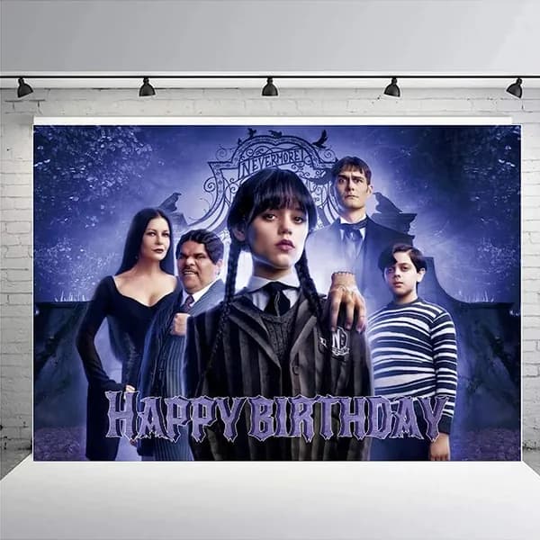Тематический фон Wednesday Addams Специальный Фото-фон для нескольких случаев