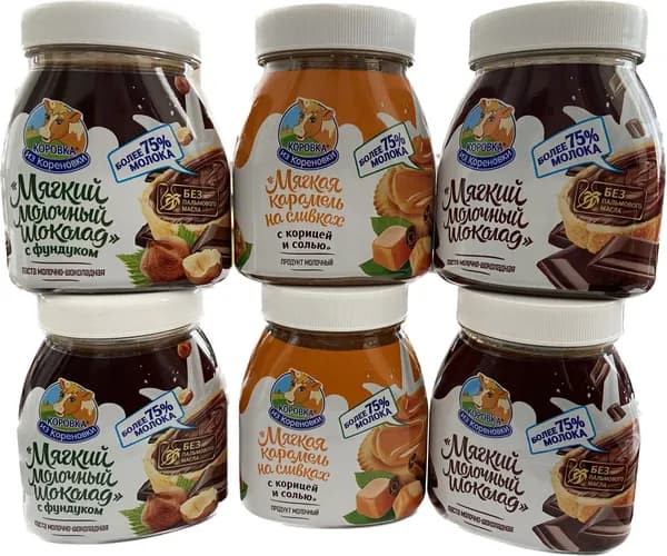 Молочный шоколад "Коровка из Кореновки" АССОРТИ 6шт по 330 гр.