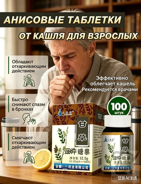 Анисовые таблетки от кашля натуральное средство от сухого и влажного кашля