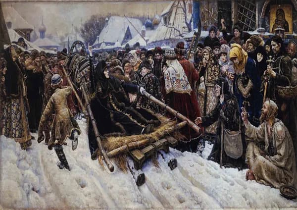 Постер ""Боярыня Морозова" Василий Суриков , 1884-1887 г., Формат А4", 29.7 см х 21 см