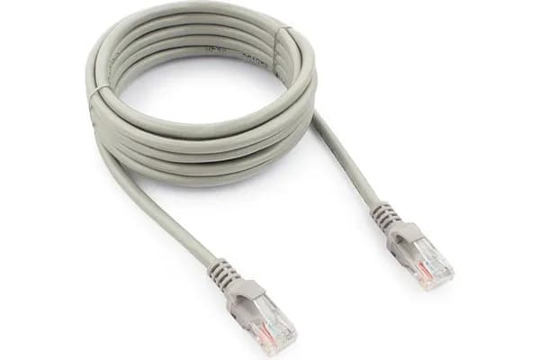 Патч-корд Cablexpert UTP кат.6, 3м, литой, многожильный серый PP6U-3M