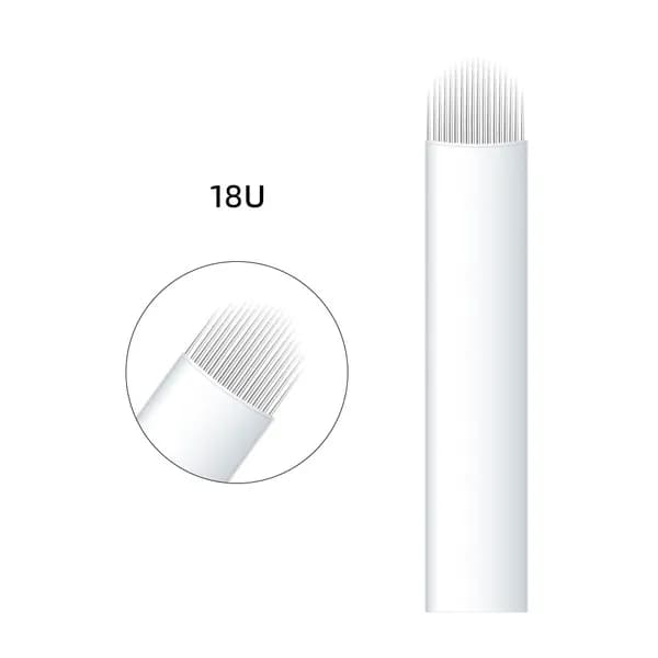 50 PCS 18U Permanent Makeup Needles blades Ручка для микропигментации ручной работы для перманентного макияжа