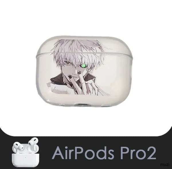 Силиконовый чехол для AirPods PRO2 поколения Учиха Какаши из НарутоСиликоновый чехол для AirPods Pro2 Токийский Гуль Канэки Кен