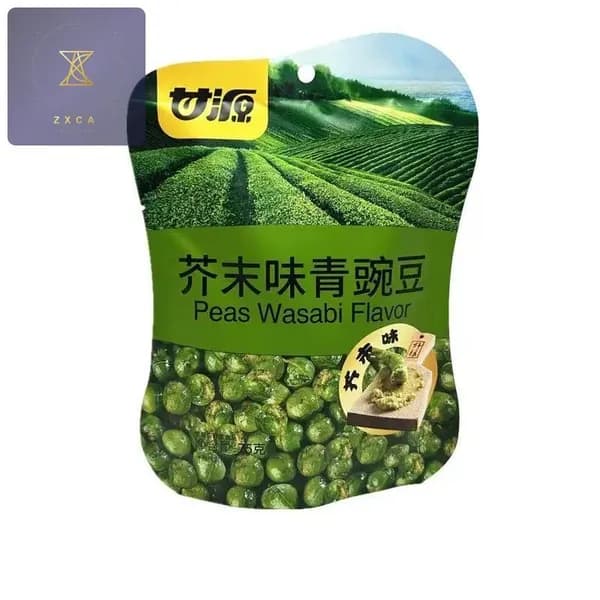 Жареный зеленый горошек со вкусом чеснока упаковка 75 гр