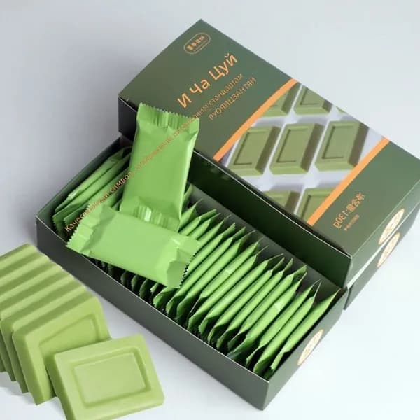 Шоколадные квадратики матча, 130 г