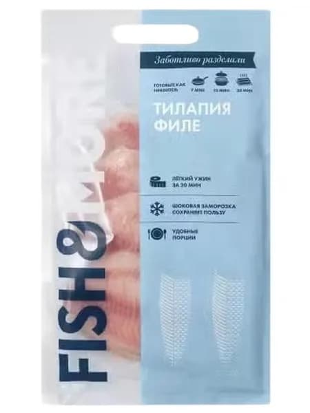 Тилапия Fish & More замороженная без кожи филе 500 г