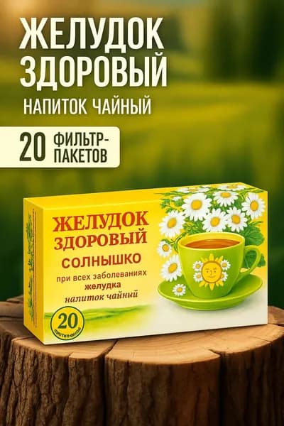 Травяной сбор "Желудок здоровый" / чай при гастрите и язве / 20 шт