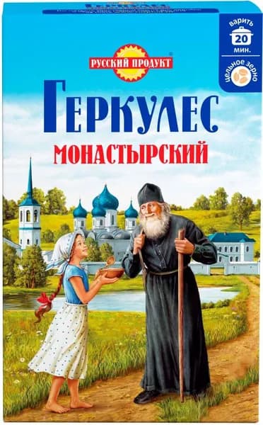Хлопья Русский продукт овсяные Геркулес Монастырский 500г