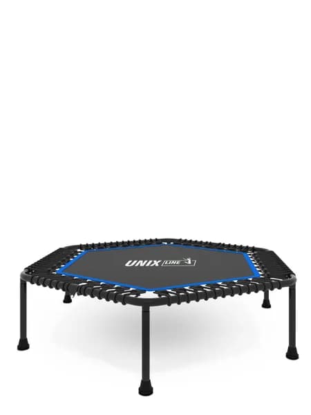 Батут спортивный для фитнеса и джампинга складной UNIX Line FITNESS Lite Blue, диаметр 125 см, до 130 кг, для взрослых и детей, для дачи и дома