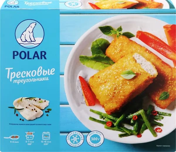 Треугольники рыбные замороженные POLAR в панировке, 300г. 3 шт.