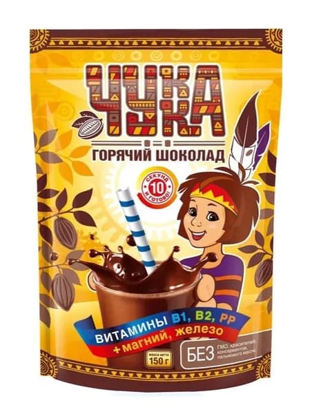 Чукка Какао-напиток гранулированный, зип-пакет, 150 гр.