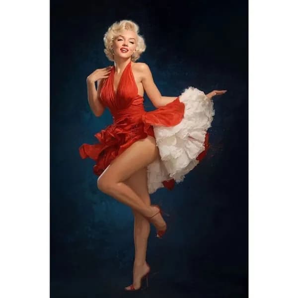 Металлический логотип, Мэрилин Монро, художественное фото, 20х30 см
