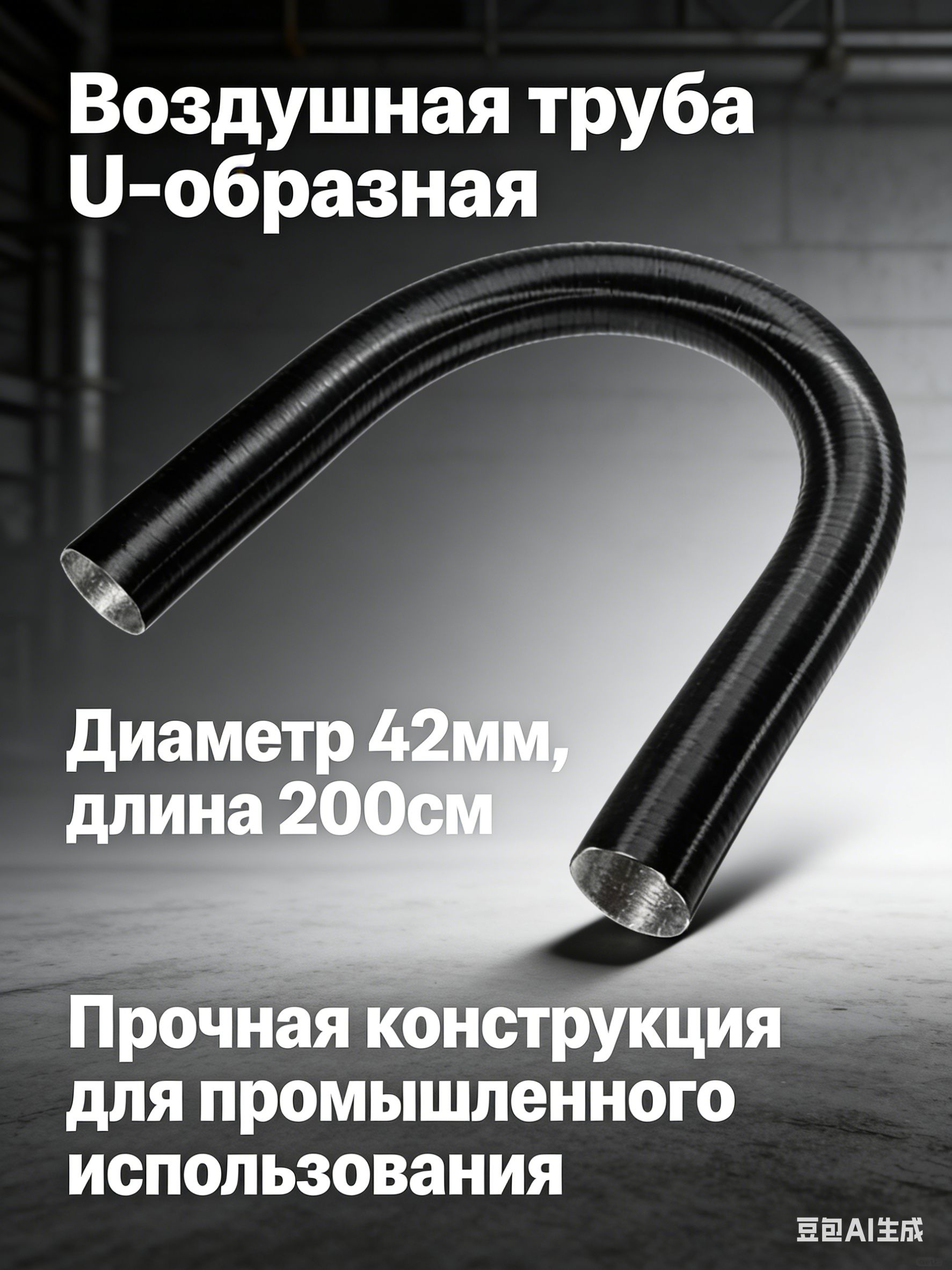 Труба выхлопная, диаметр 42 мм, длина 2000 мм арт.1