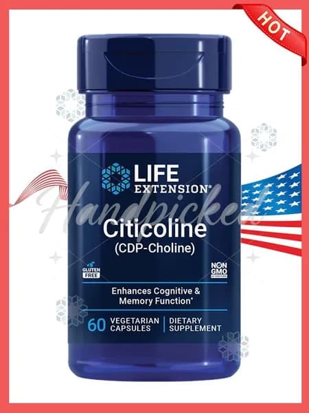 Life Extension Citicoline (CDP-холин) добавка цитиколина для здоровья мозга и когнитивных функций, концентрации внимания,