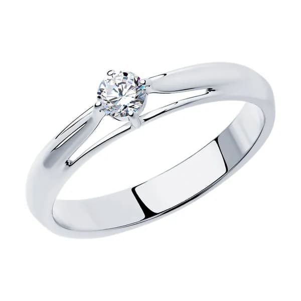 Diamant, Кольцо из серебра с фианитом, 94-110-01381-1, 925 проба