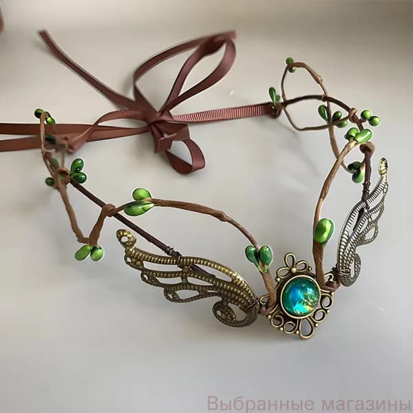 Лесной фантастический обруч с рогами для косплея и вечеринок