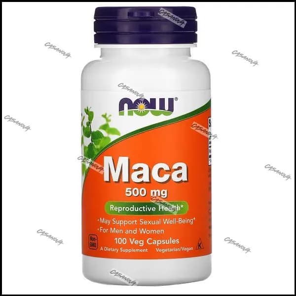 Мака Перуанская витамины NOW Maca 500 мг для мужчин, для потенции, энергии и либидо, афродизиак 100 капсул-oopz