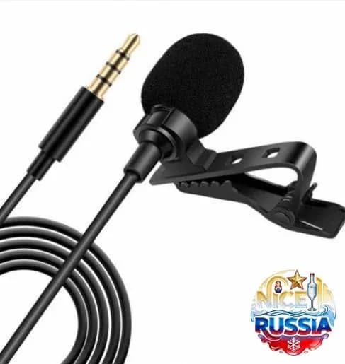 RUZSJ Микрофон универсальный, черно-серый