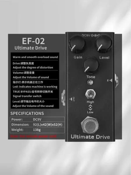 Компактный гитарный процессор эффектов 9V, - Искажение металла