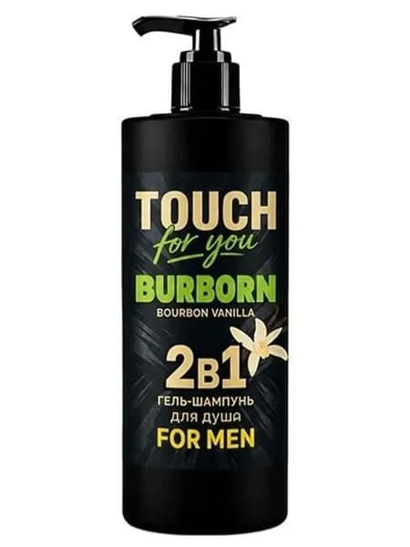 Гель-шампунь для душа мужской Touch for you 2в1 BURBORN, 1л
