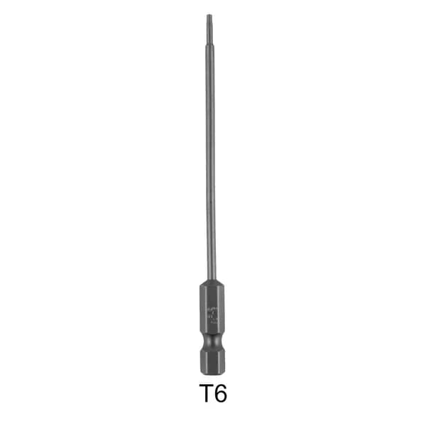 Магнитный наконечник с шестигранным хвостовиком для отверточной насадки Torx 100 мм с защитой от несанкционированного доступа со звездчатым профилем