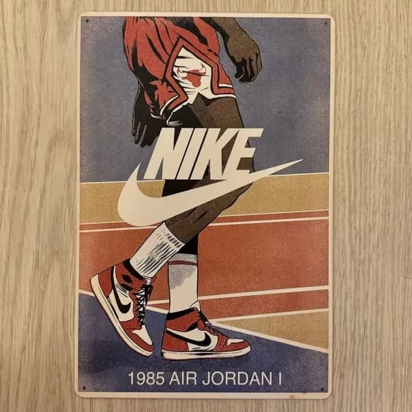 Табличка металлическая интерьерная Арт Найк Джордан Art Nike Air Jordan 1985