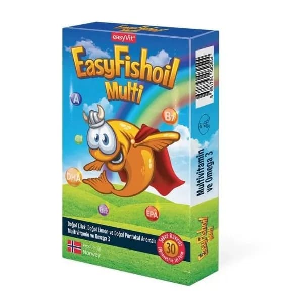 EasyFishoil Multi Omega 3 + Multivitamin 30 жевательных желе