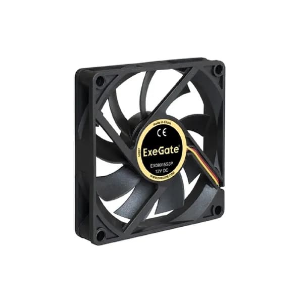EXEGATE Вентиляторы EX180973RUS Вентилятор Mirage - S 80x80x15 подшипник скольжения, 2000 RPM, 23dB, 3pin