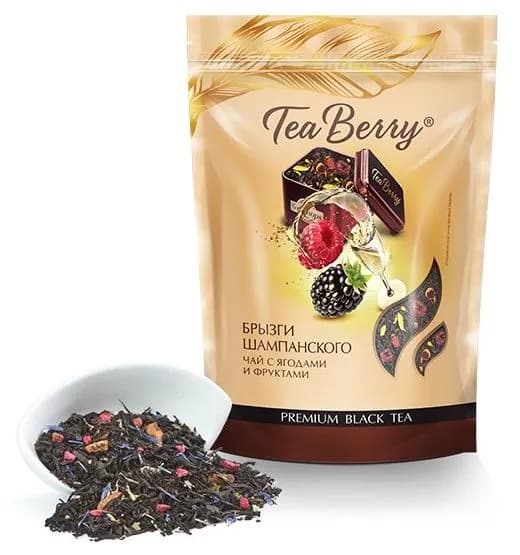 Чай черный листовой Теа Berry "Брызги Шампанского" 150 гр. (doypack)